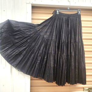 2pcs Black 25 Yard Skirt and American Tribal Style Belly Dance Belt Bundle
